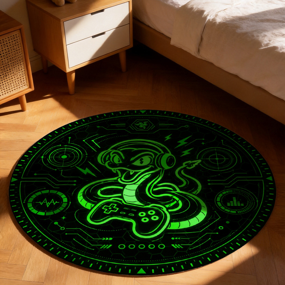 Retro Gaming Xl - Neongroene gamingmat, muismat voor pc, retro