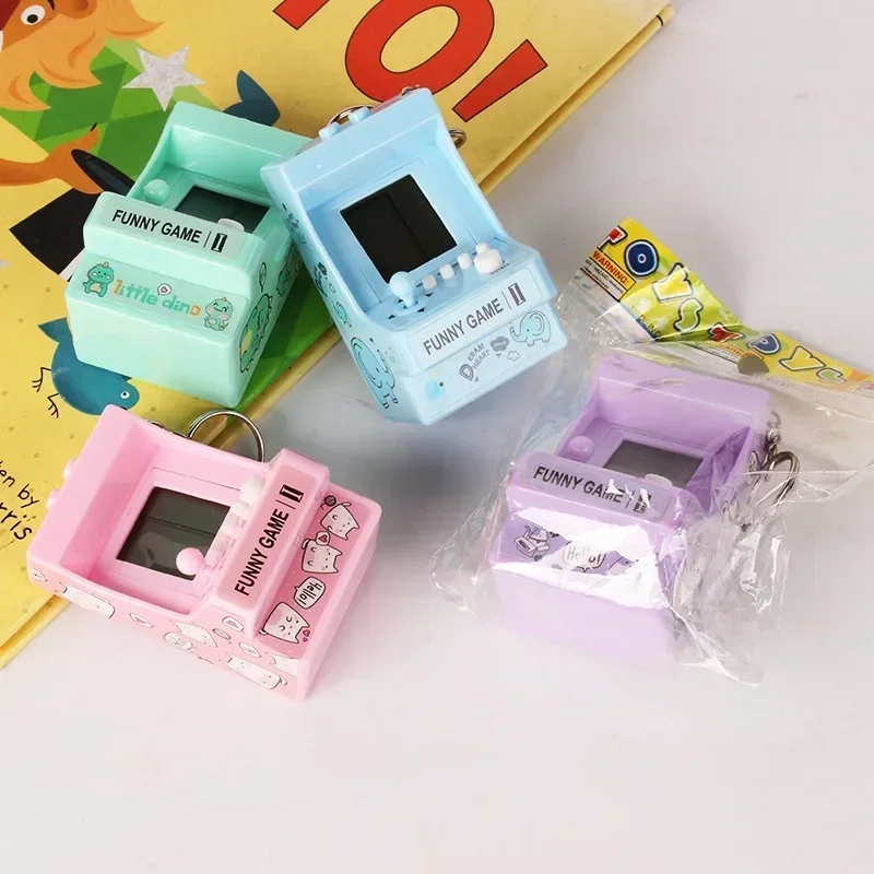 Retro Gaming Keychain - Draagbare mini-zaksleutelhangerring Ingebouwde 26 retro klassieke