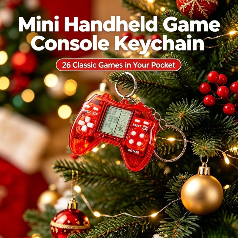 Retro Gaming Keychain - Speciale transparante gamepad-vormige mini-game sleutelhanger Klassieke