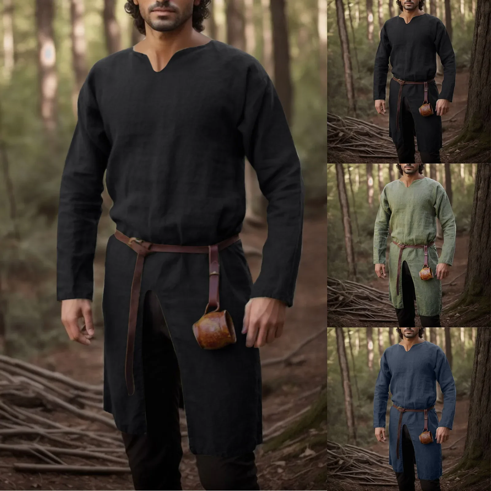 Retro Gaming Jacket - Middeleeuwse Renaissance Retro Shirt Tops Tuniek
