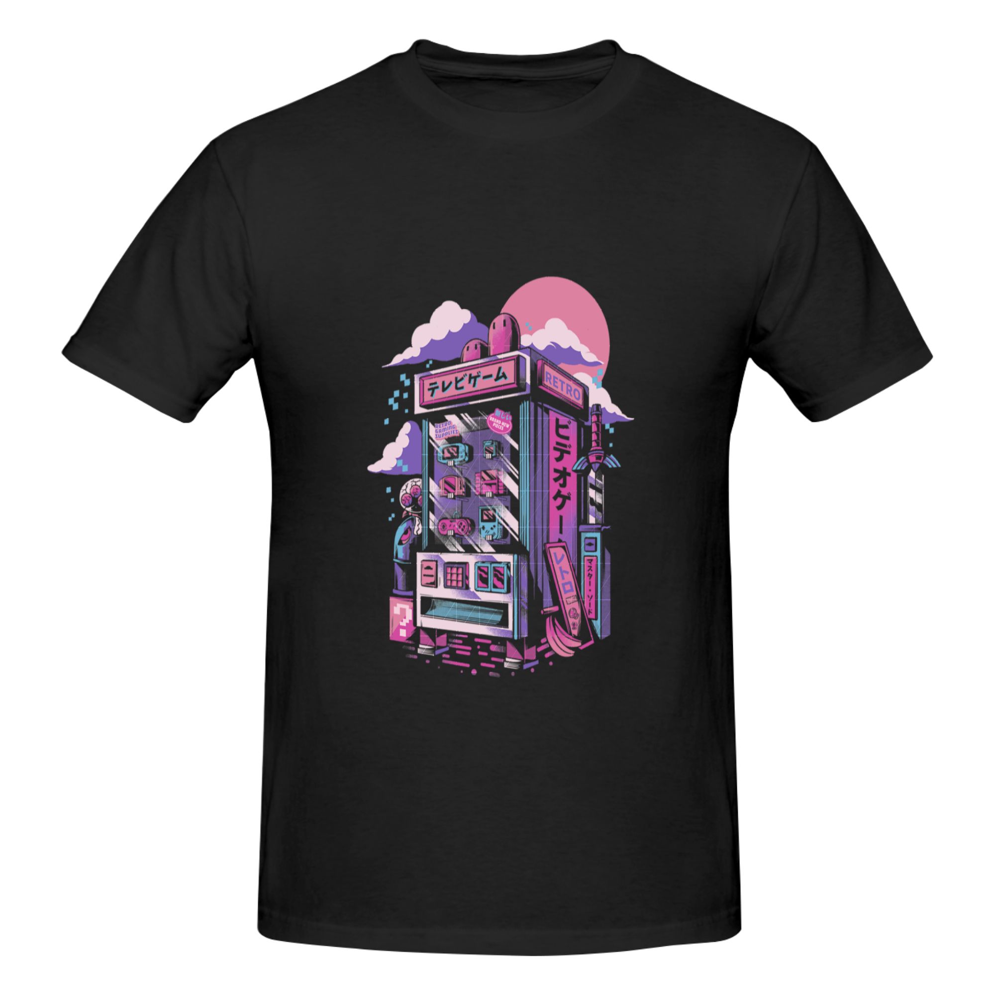 Retro Gaming Shops - Grappige retro-gamingmachine Heren bedrukt T-shirt Unisex