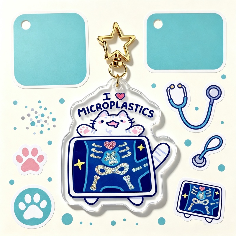 Ik hou van microplastic katten - Retro Gaming Keychain recensie en prijs