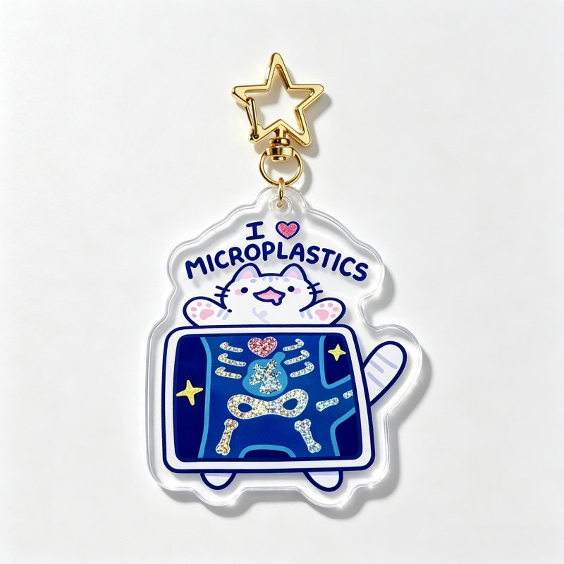 Ik hou van microplastic katten - Retro Gaming Keychain recensie en prijs