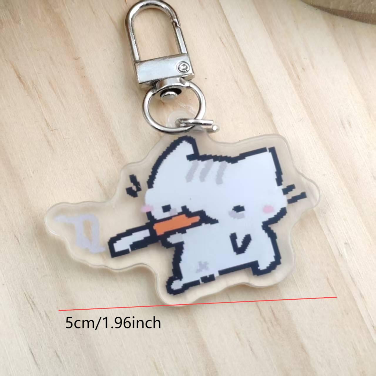 2D platte pixel kat sleutelhan - Retro Gaming Keychain recensie en prijs
