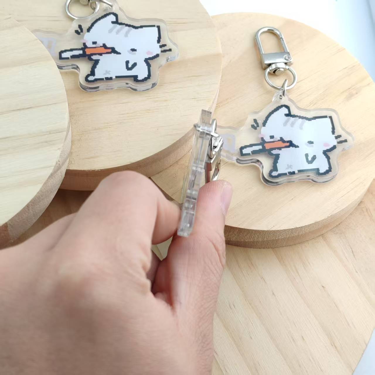 2D platte pixel kat sleutelhan - Retro Gaming Keychain recensie en prijs
