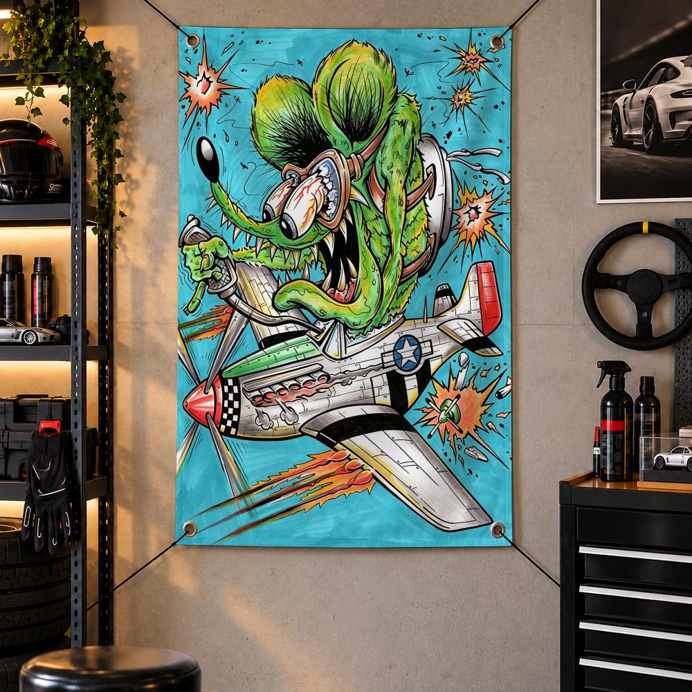 Karakter Retro R-Rat Fink Vlag - Retro Gaming Shops recensie en prijs
