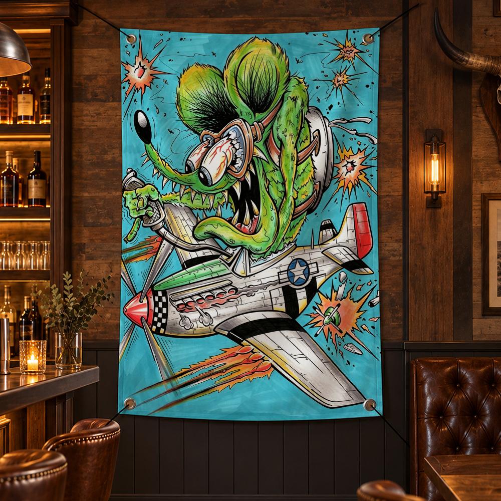 Karakter Retro R-Rat Fink Vlag - Retro Gaming Shops recensie en prijs