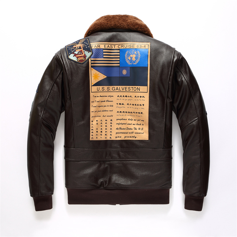 Donkerbruin pilotenleren jack  - Retro Gaming Jacket recensie en prijs